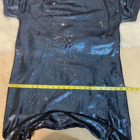 LAST CALL BEFORE DONATION: Anthropologie Moulinette Sours Navy Sequin Midi Dress - Picture 10 of 11